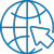 Globe with arrow icon